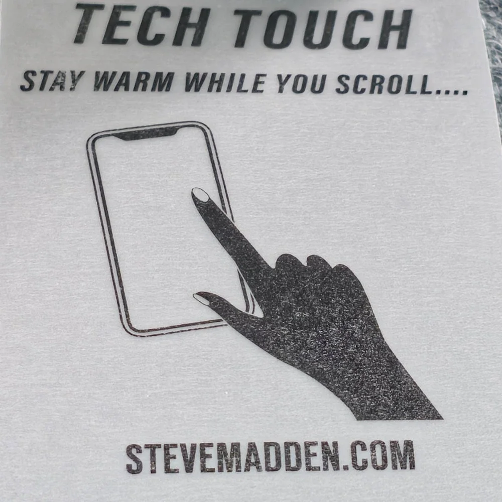 Steve Madden Womens Tech Touch Gloves OS Gray Knit Touchscreen Compatible NWT